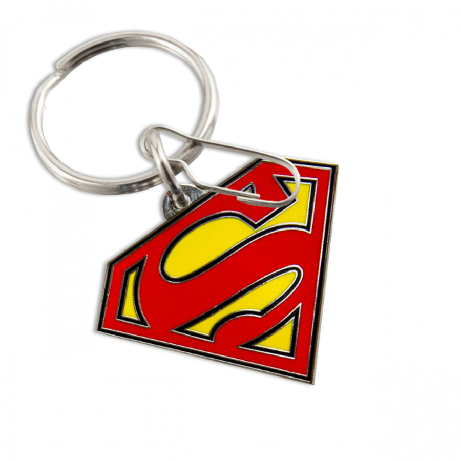 DC Comics Superman Logo Full Color Enamel Keychain Image 1