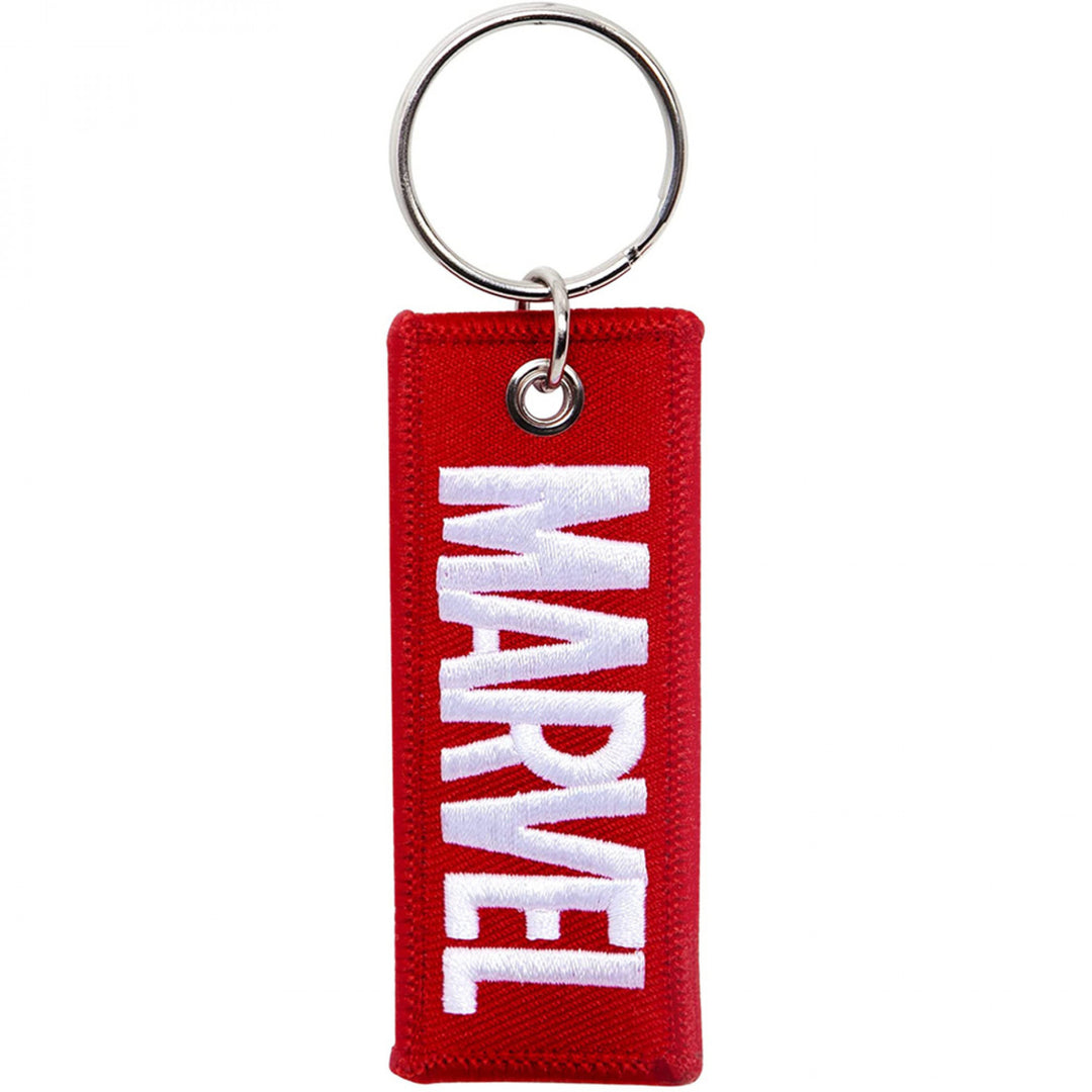 Marvel Comics Classic Logo Embroidered Woven Keychain Image 1