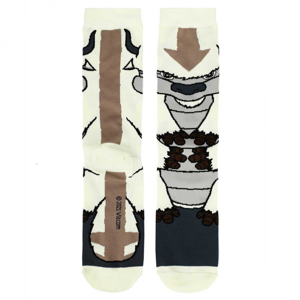 Avatar: The Last Airbender Appa 360 Character Print Crew Socks Image 2