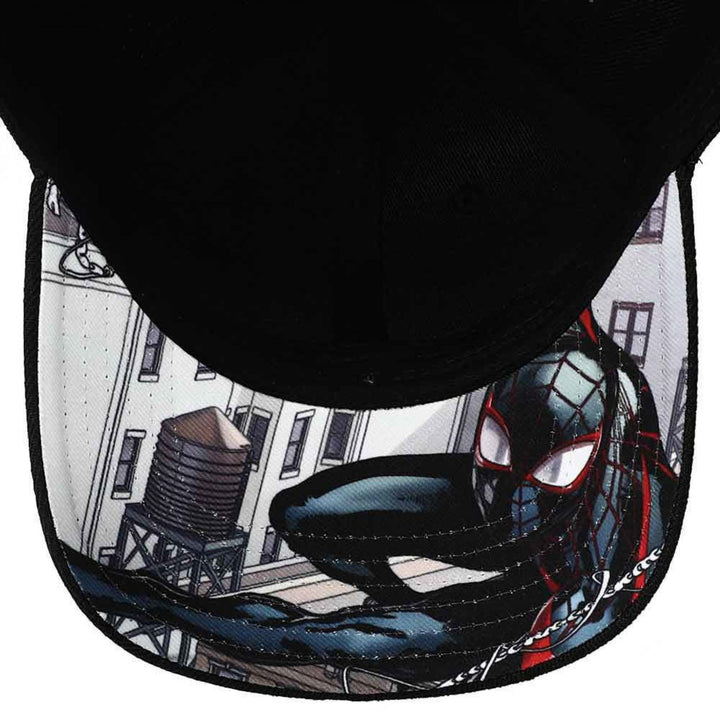 Marvel Comics Miles Morales Spider-Man Adjustable Curved Bill Snapback Image 6