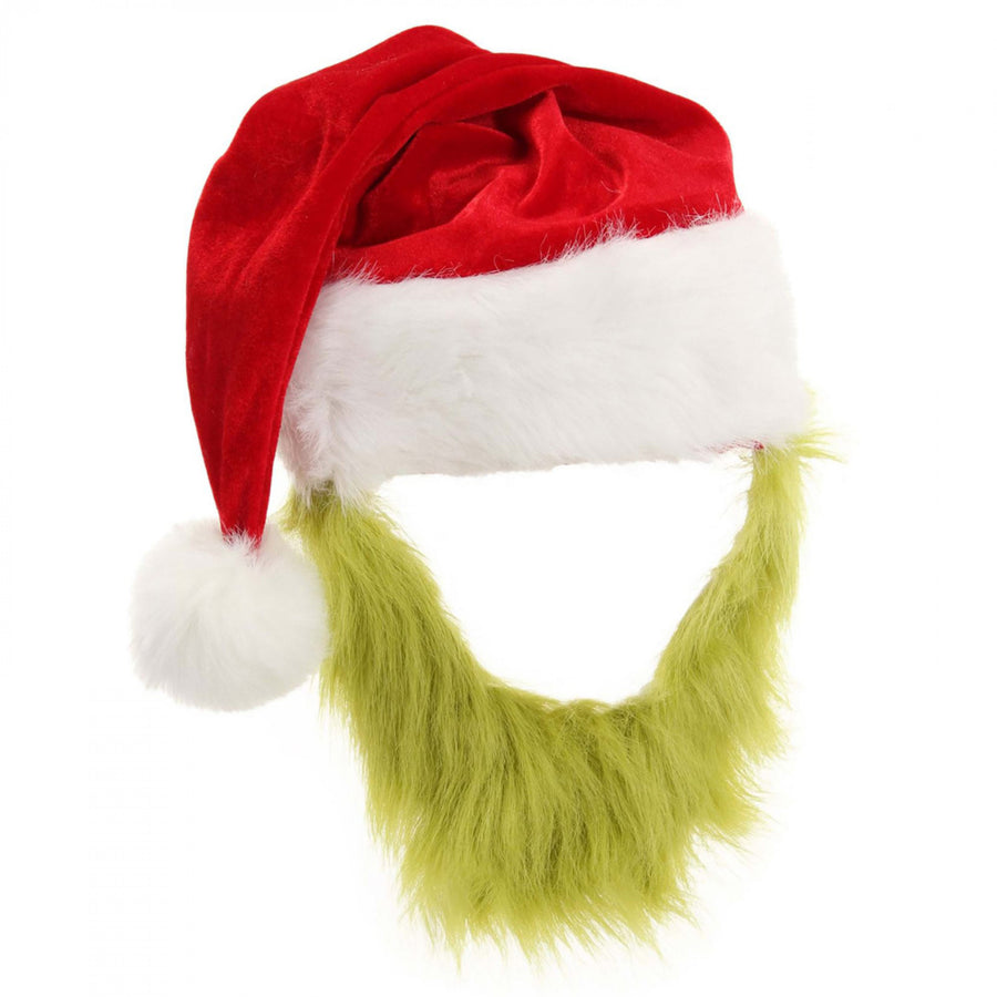 Dr. Seuss The Grinch Plush Hat with Beard Image 1