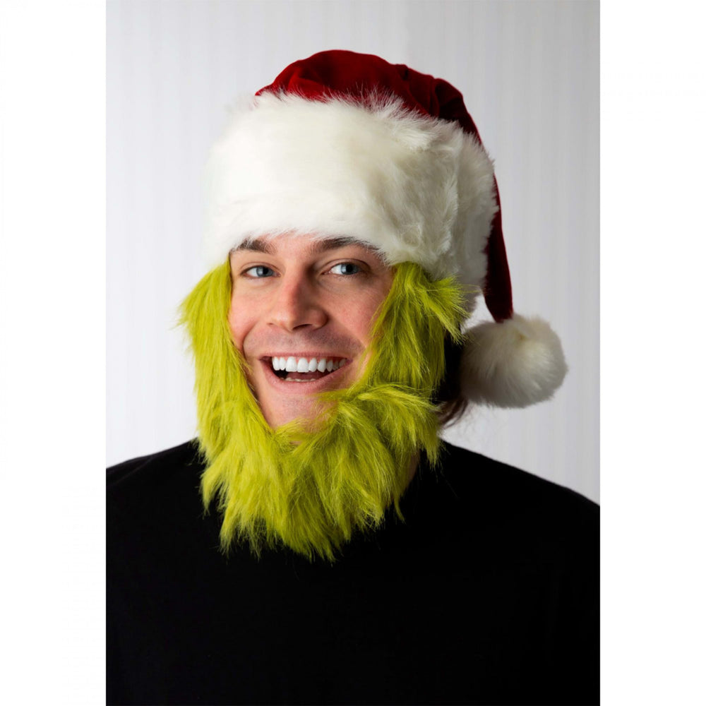 Dr. Seuss The Grinch Plush Hat with Beard Image 2