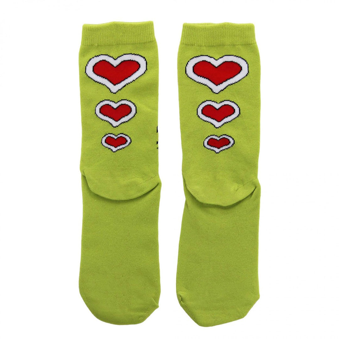 The Grinch Character Print Crew Socks Image 4