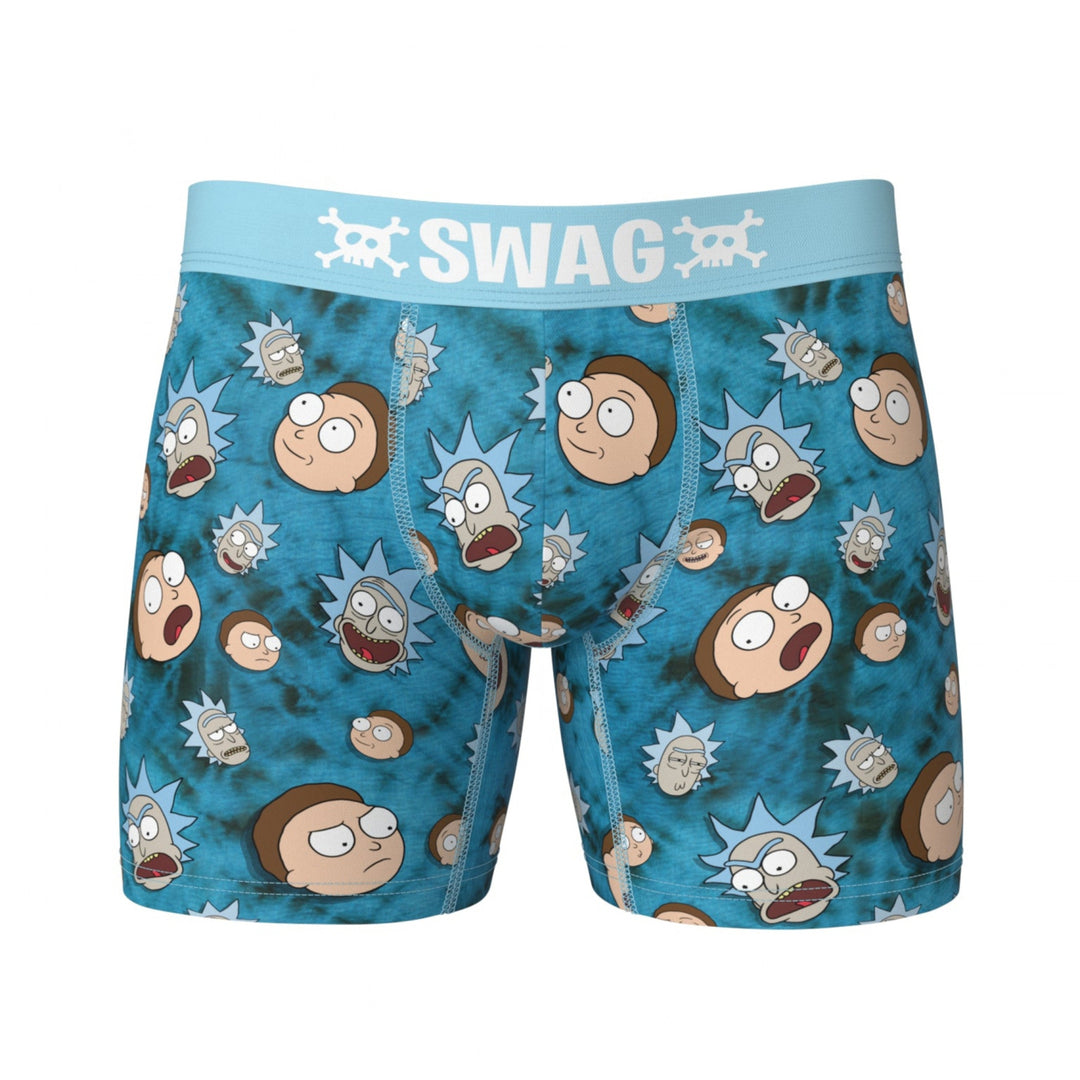 Rick and Morty Tie Dye Madness SWAG Boxer Briefs Image 1