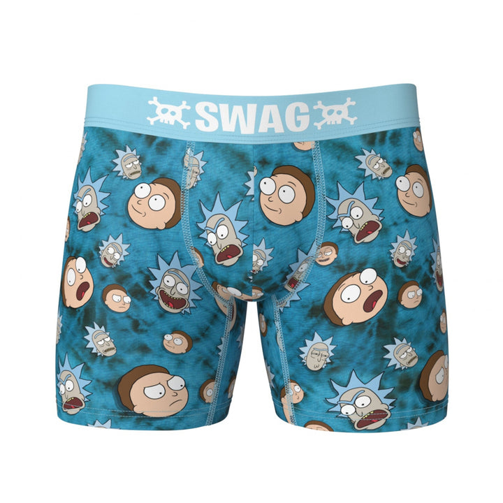 Rick and Morty Tie Dye Madness SWAG Boxer Briefs Image 1