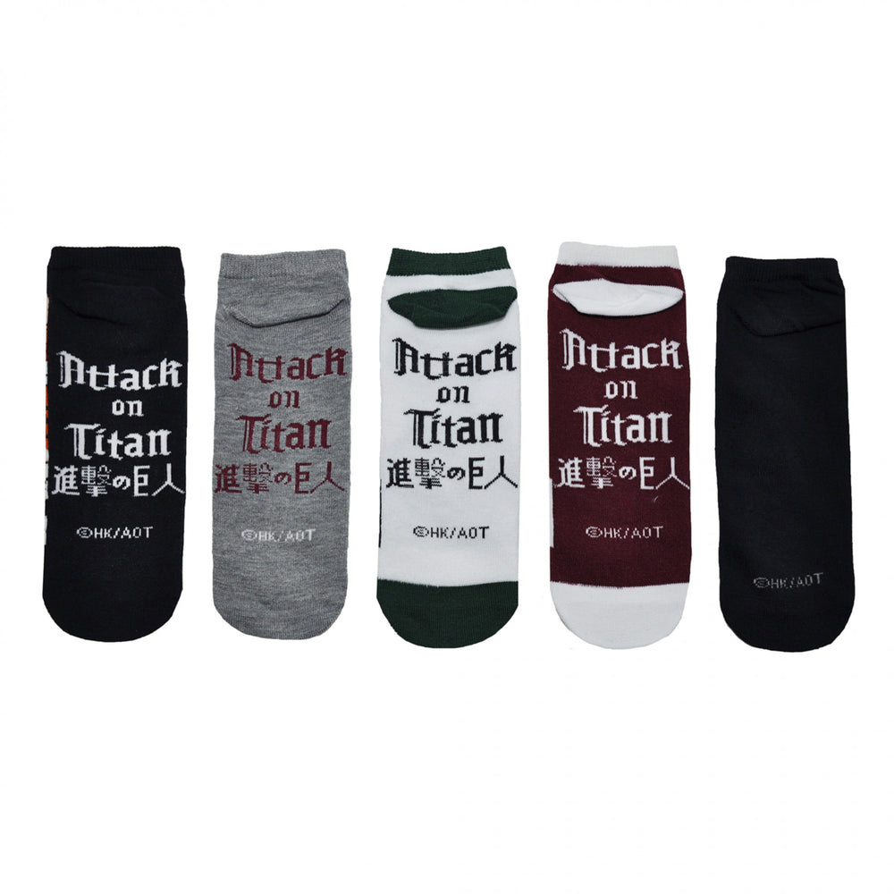 Attack On Titan 5-Pair Pack of Low Cut Socks Image 2