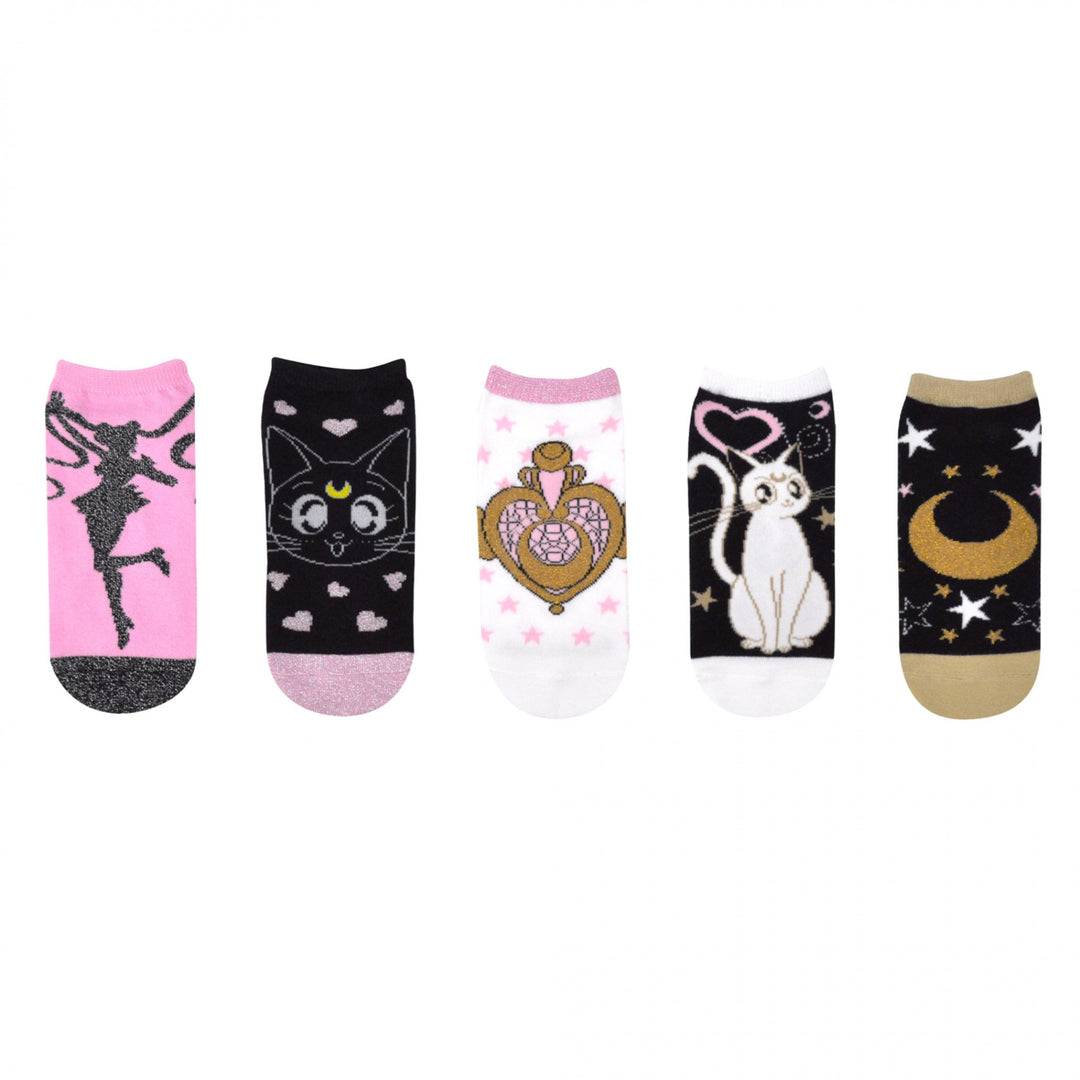 Sailor Moon Lurex 5-Pair Pack of Low Cut Socks Image 1