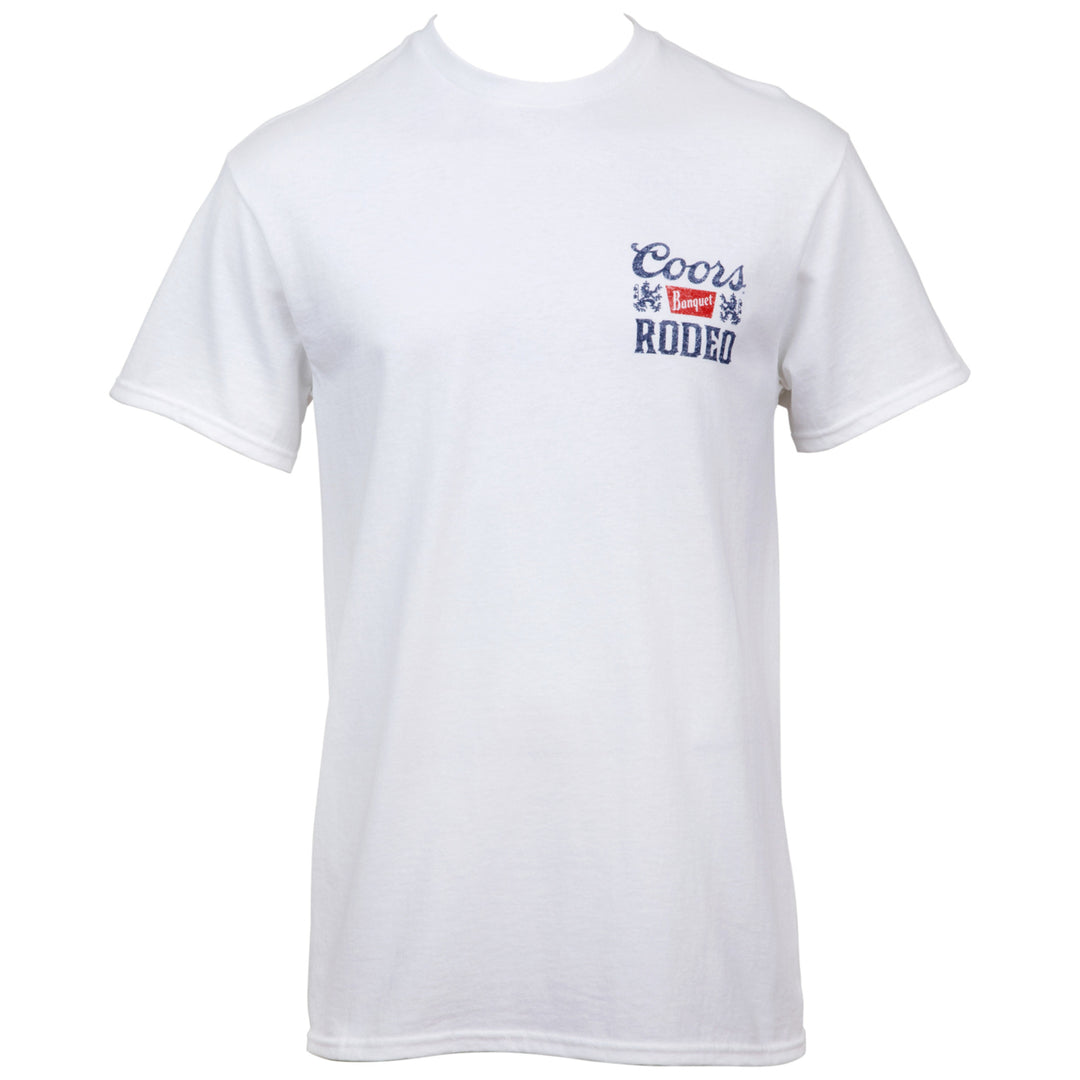 Coors Banquet Rodeo Throwback Style Logo Front and Back Print T-Shirt Image 2