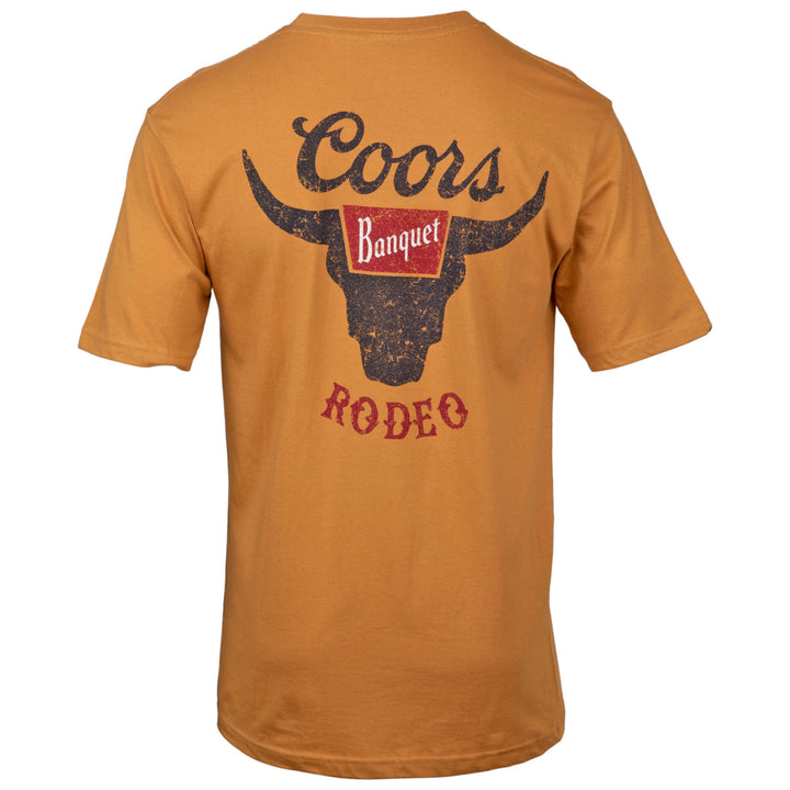 Coors Banquet Rodeo Logo Distressed Front and Back Print T-Shirt Image 3