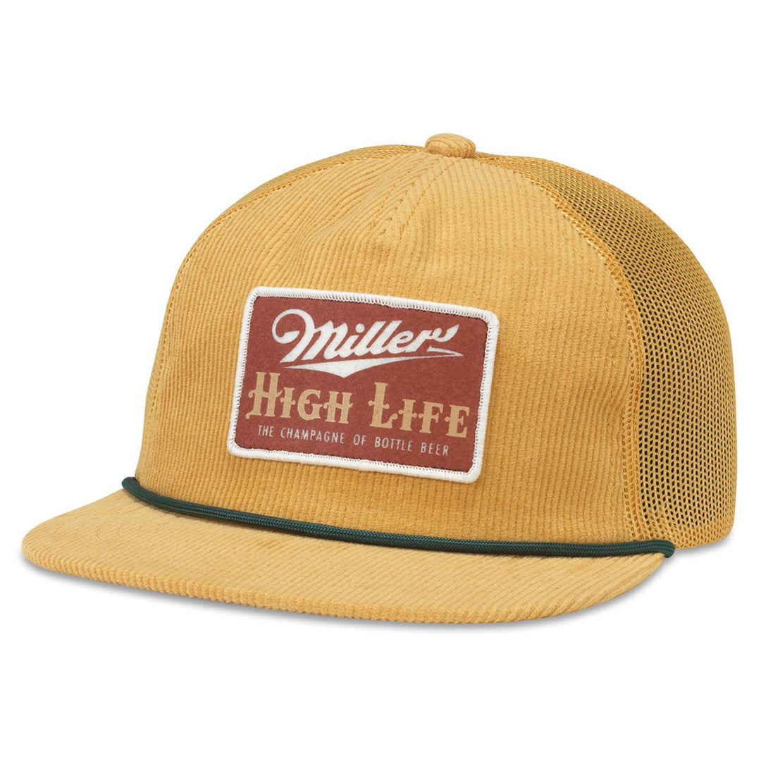 Miller High Life Logo Red Patch Flat Bill Adjustable Hat Image 1