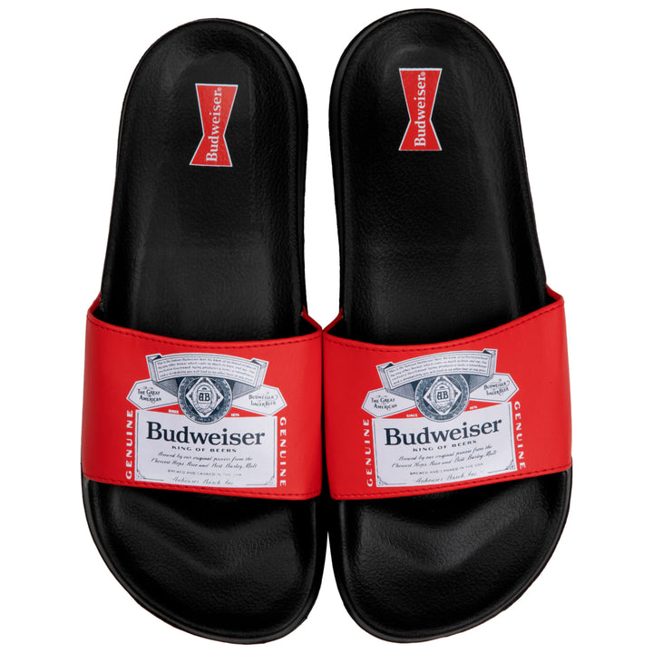 Budweiser Logo Label Soccer Slides Adult Sandals Image 3