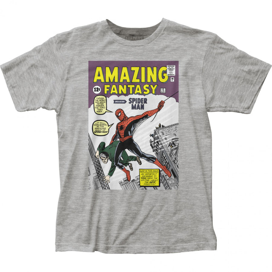 Spider-Man Amazing Fantasy Cover Art T-Shirt Image 1