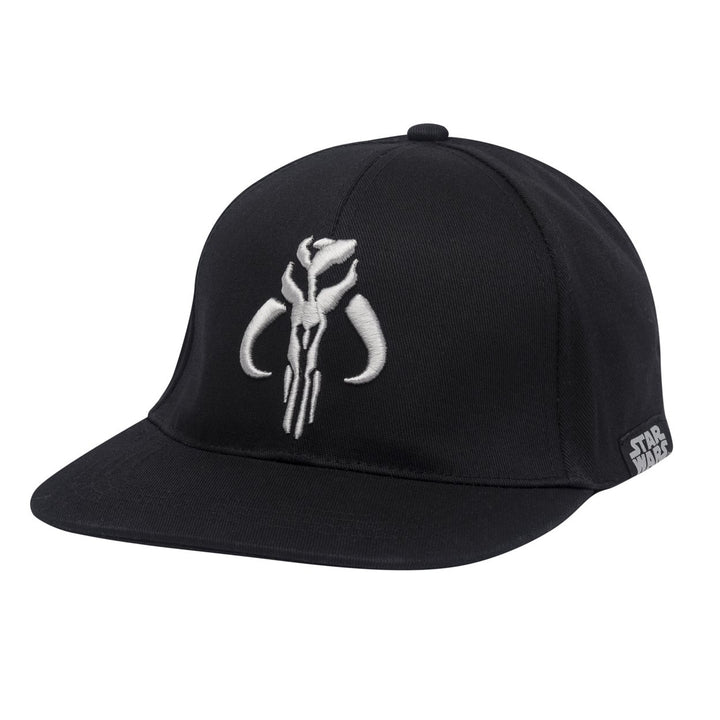 Star Wars The Mandalorian Bounty Hunter Embroidered Flat Brim Snapback Hat Image 1