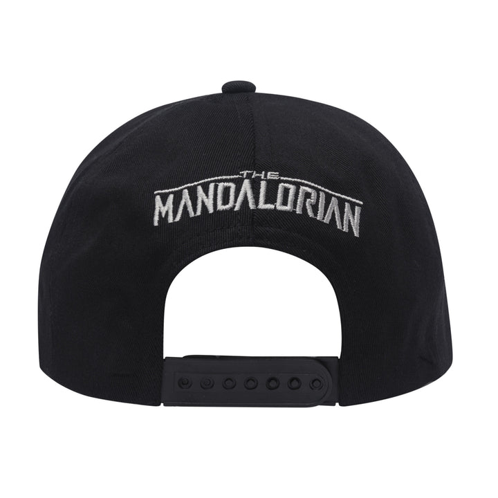 Star Wars The Mandalorian Bounty Hunter Embroidered Flat Brim Snapback Hat Image 3