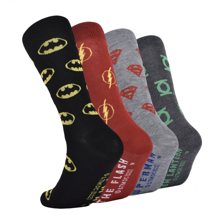 DC Comics Justice League Crew Socks Boxed Set of 4 Pairs Image 2
