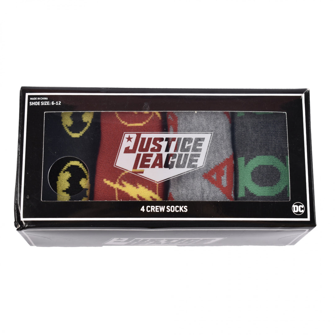 DC Comics Justice League Crew Socks Boxed Set of 4 Pairs Image 3