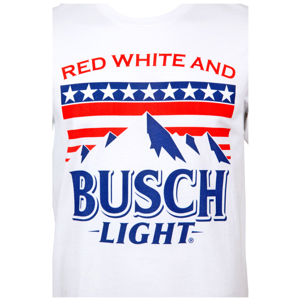 Busch Light Red White and Busch Light Mountains White T-Shirt Image 2