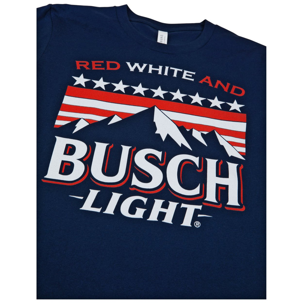 Busch Light Red White and Busch Light Mountains Navy T-Shirt Image 2