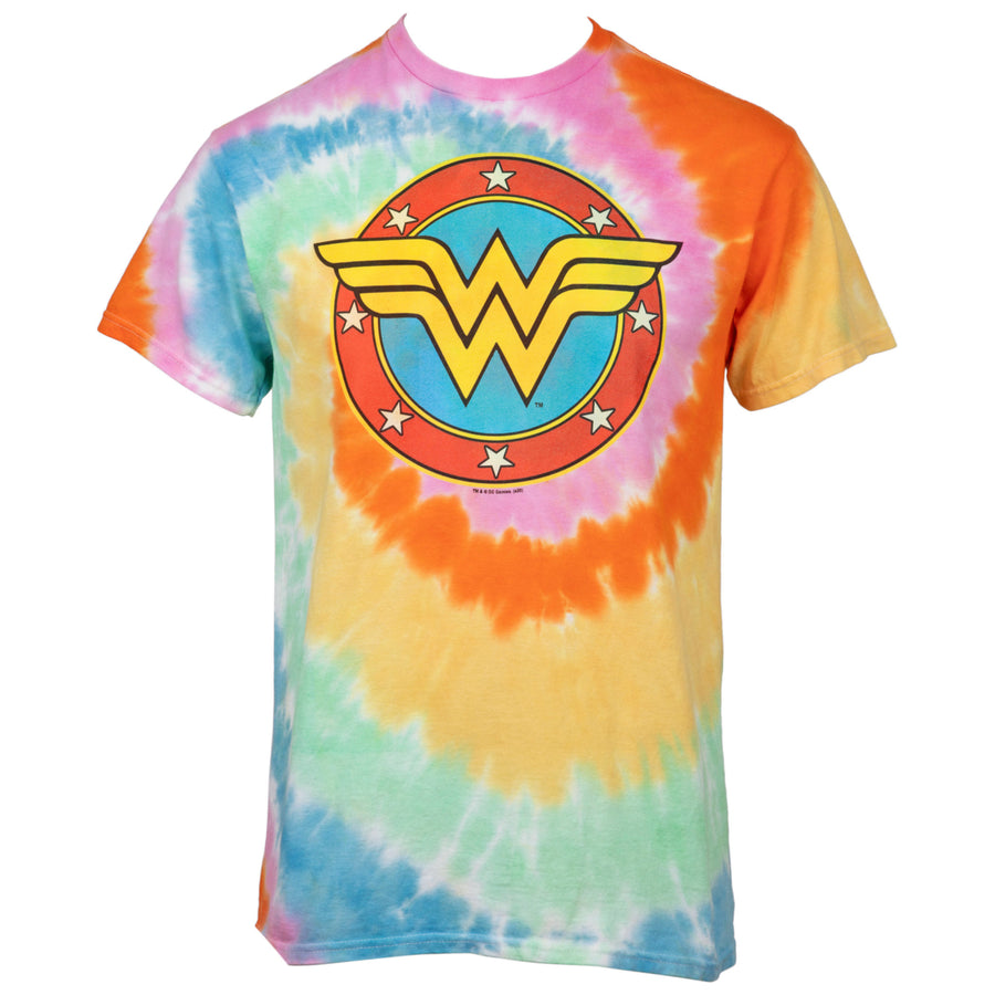 Wonder Woman Symbol Tie-Dye T-Shirt Image 1