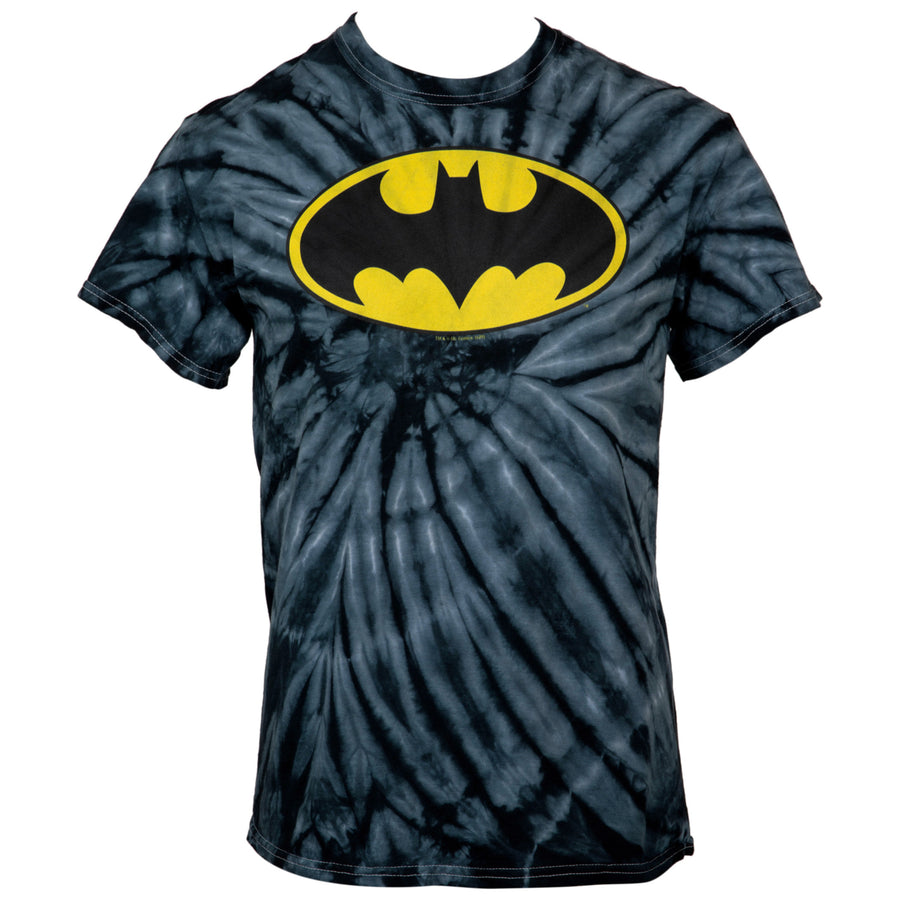 Batman Symbol Tie-Dye T-Shirt Image 1