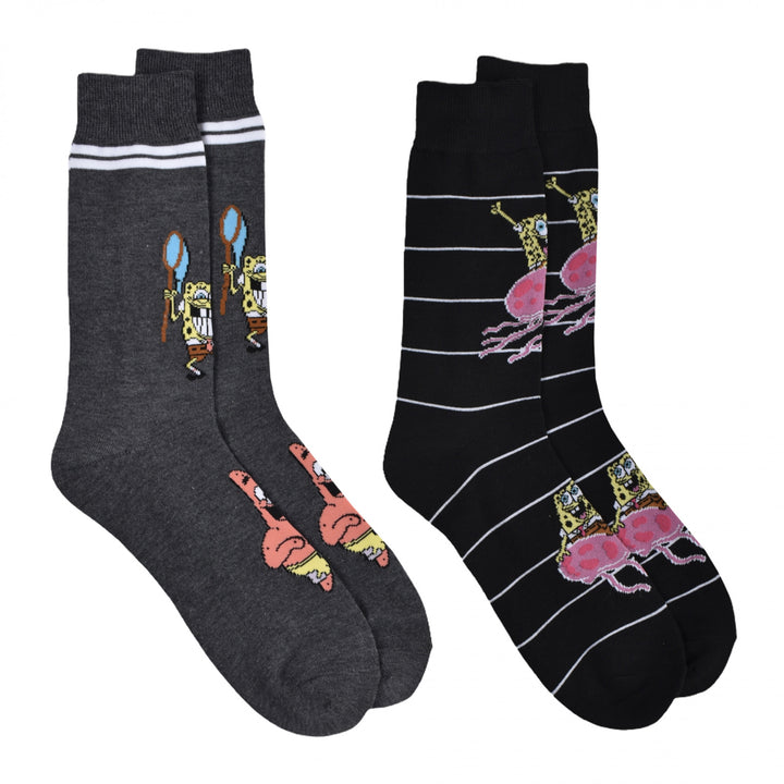 SpongeBob and Patrick Friendship Crew Socks 2-Pair Pack Image 2