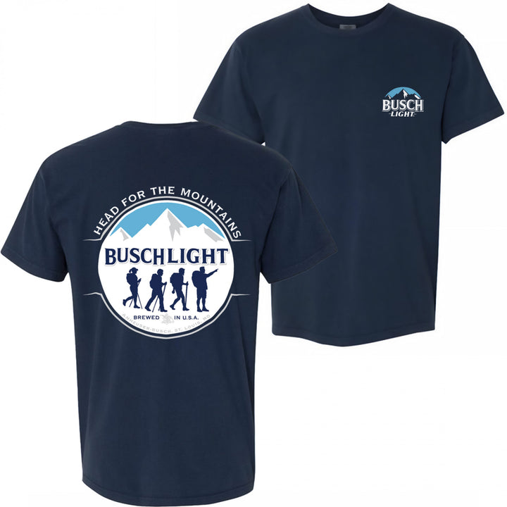 Busch Light Head for the Mountains Hikers T-Shirt Image 1