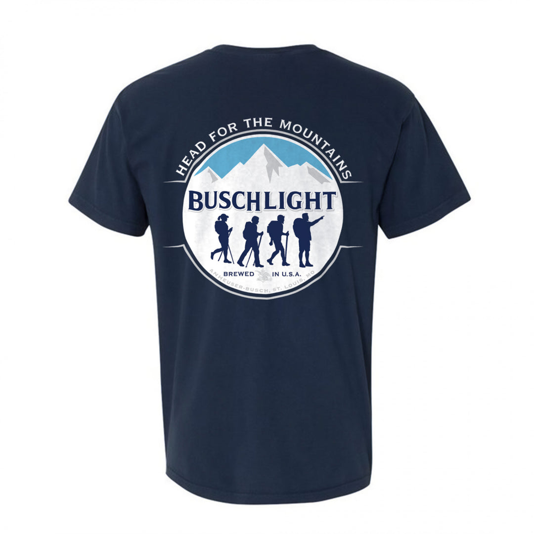 Busch Light Head for the Mountains Hikers T-Shirt Image 2