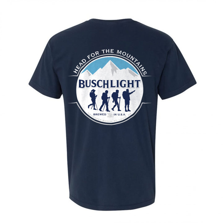 Busch Light Head for the Mountains Hikers T-Shirt Image 2