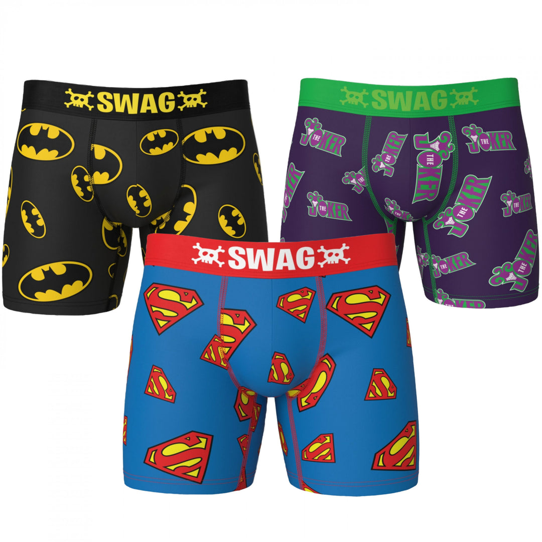 DC Justice League 3-Pair Pack of Swag Boxer Briefs Image 1