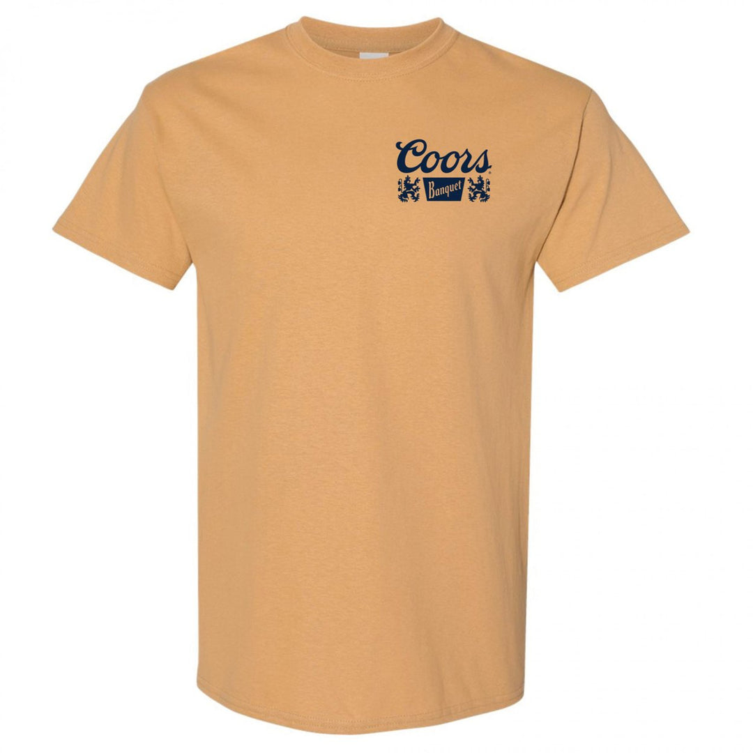 Coors Banquet Waterfalls Front and Back Print Gold Colorway T-Shirt Image 2