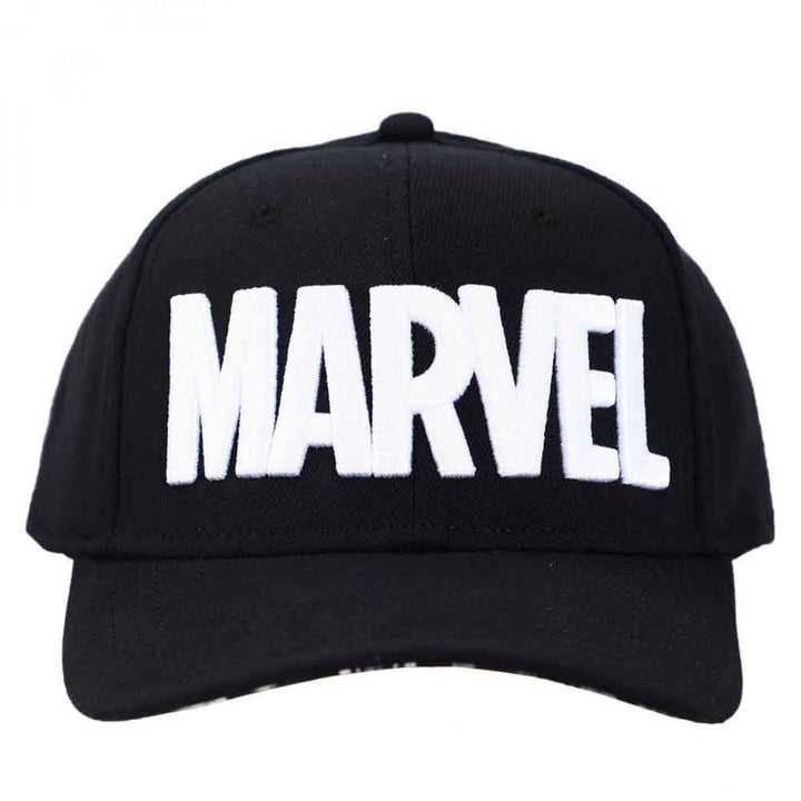 Marvel Logo Elite Flex Under Bill Print Adjustable Snapback Image 3