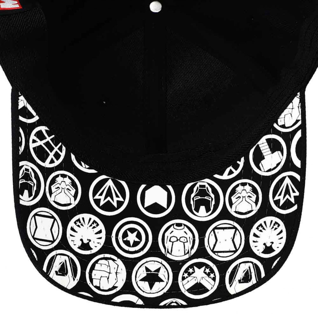 Marvel Logo Elite Flex Under Bill Print Adjustable Snapback Image 4