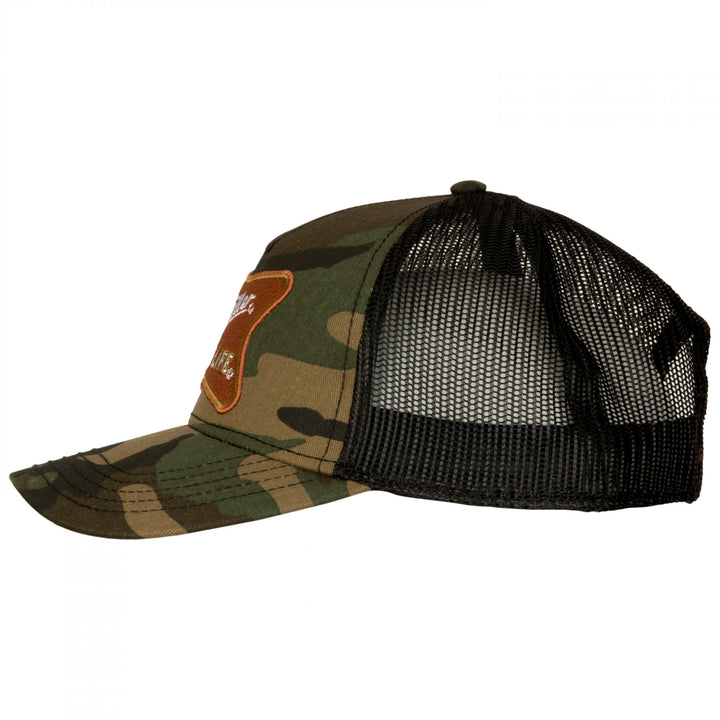 Miller High Life Logo Camo Trucker Hat Image 3