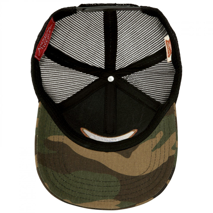 Miller High Life Logo Camo Trucker Hat Image 4