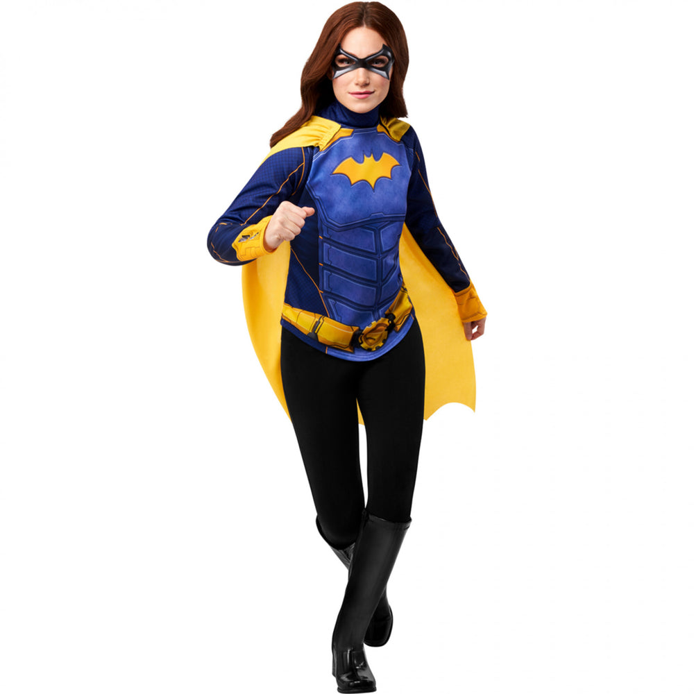 Batgirl Costume Top with Cape and Mask Image 2