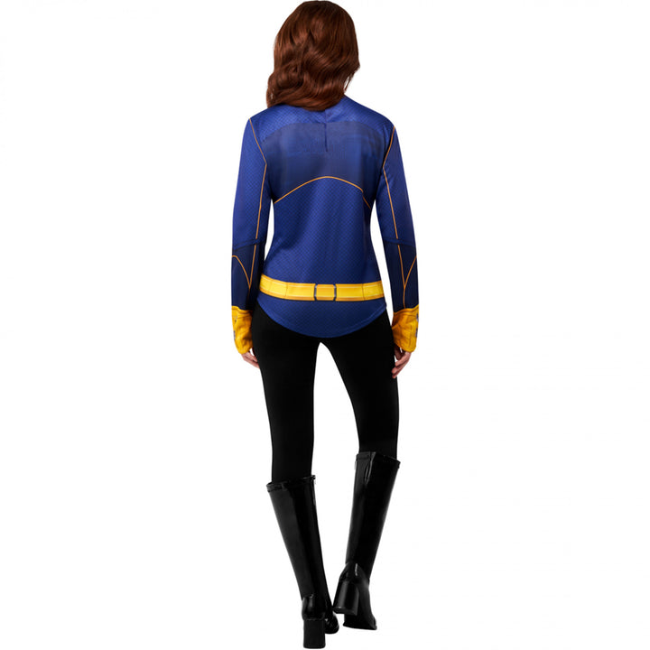 Batgirl Costume Top with Cape and Mask Image 4