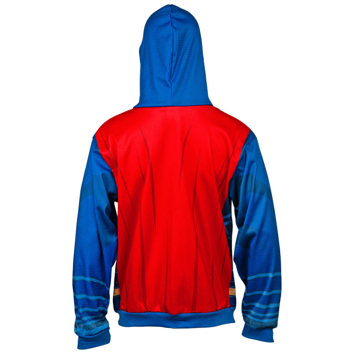 Superman Suit Comic Style Costume Hoodie Image 3