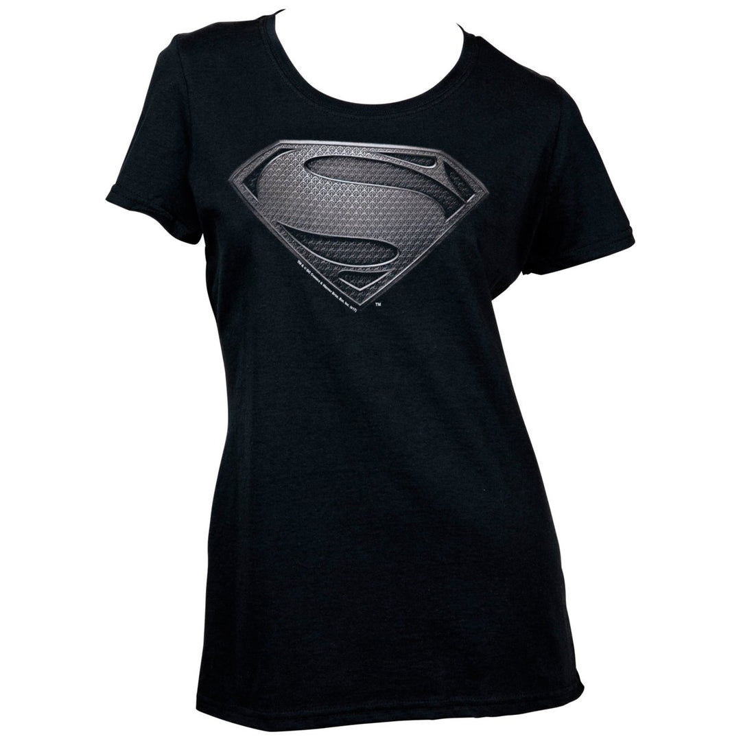 Superman Justice League Snyder Cut Black Symbol Womens T-Shirt Image 1