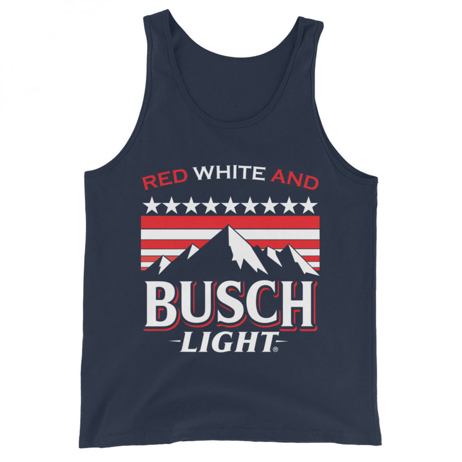 Busch Light Red White and Busch Light Mountains Navy Tank Top Image 1