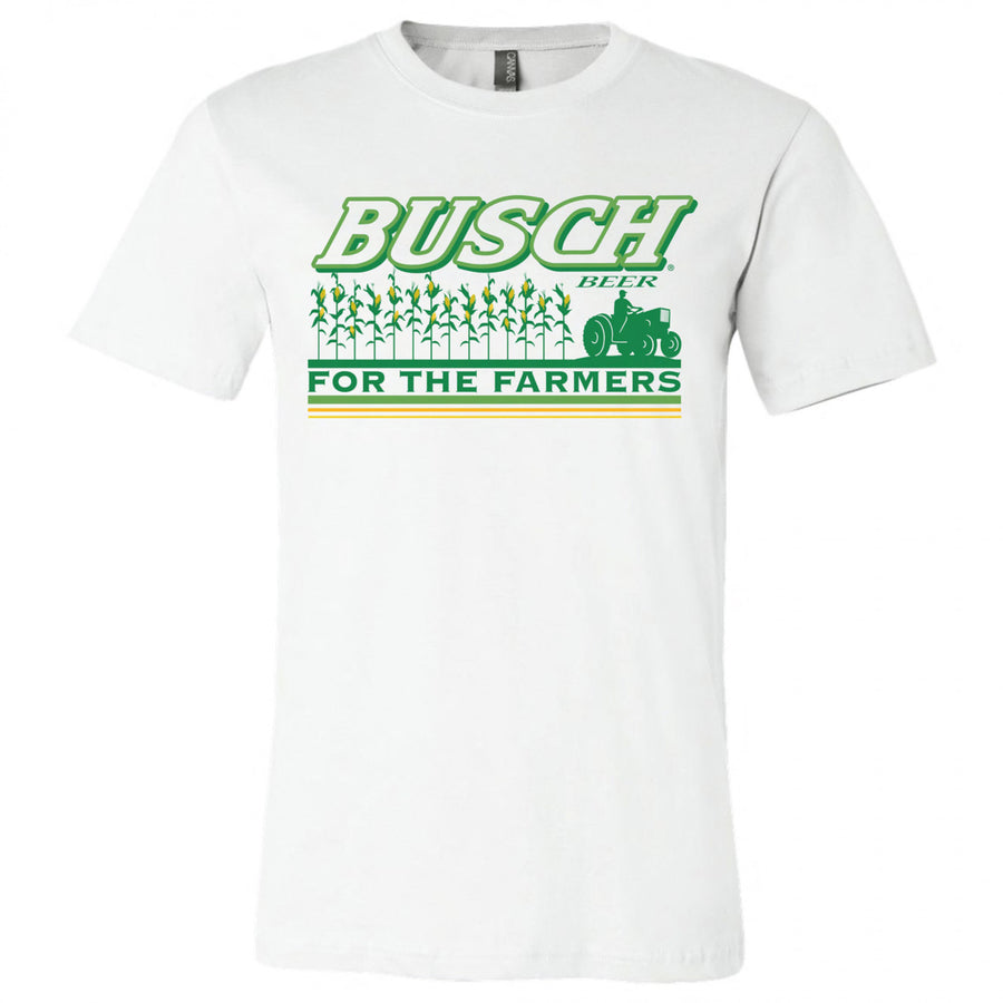 Busch Beer For the Farmers White T-Shirt Image 1