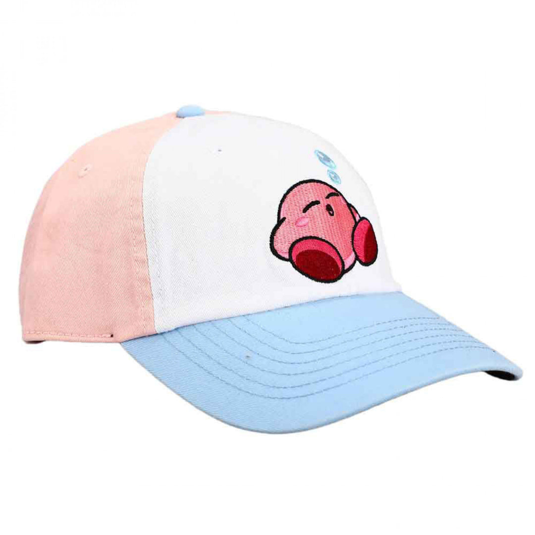 Kirby Sleeping Pastel Embroidered Adjustable Curved Bill Hat Image 3