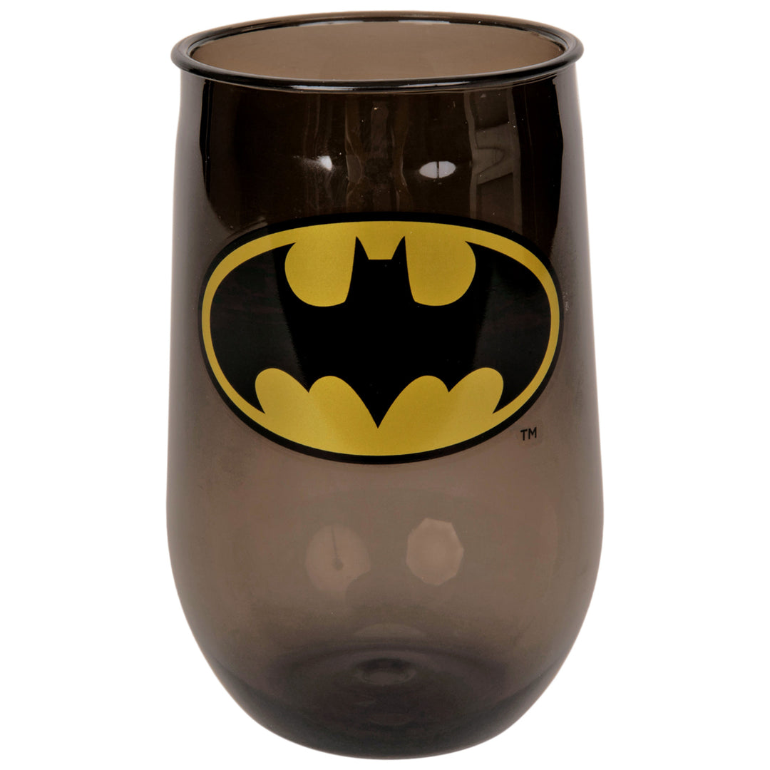 Batman Symbol Acrylic Wine Cup Image 1