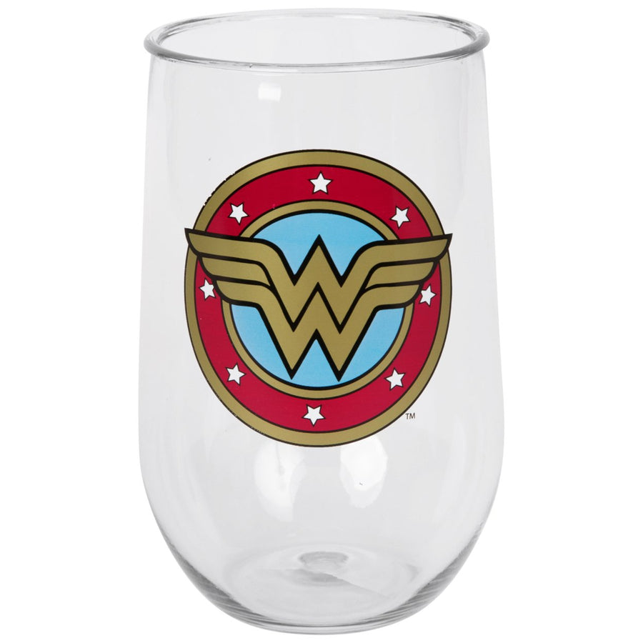 Wonder Woman Symbol Acrylic Wine Cup Image 1