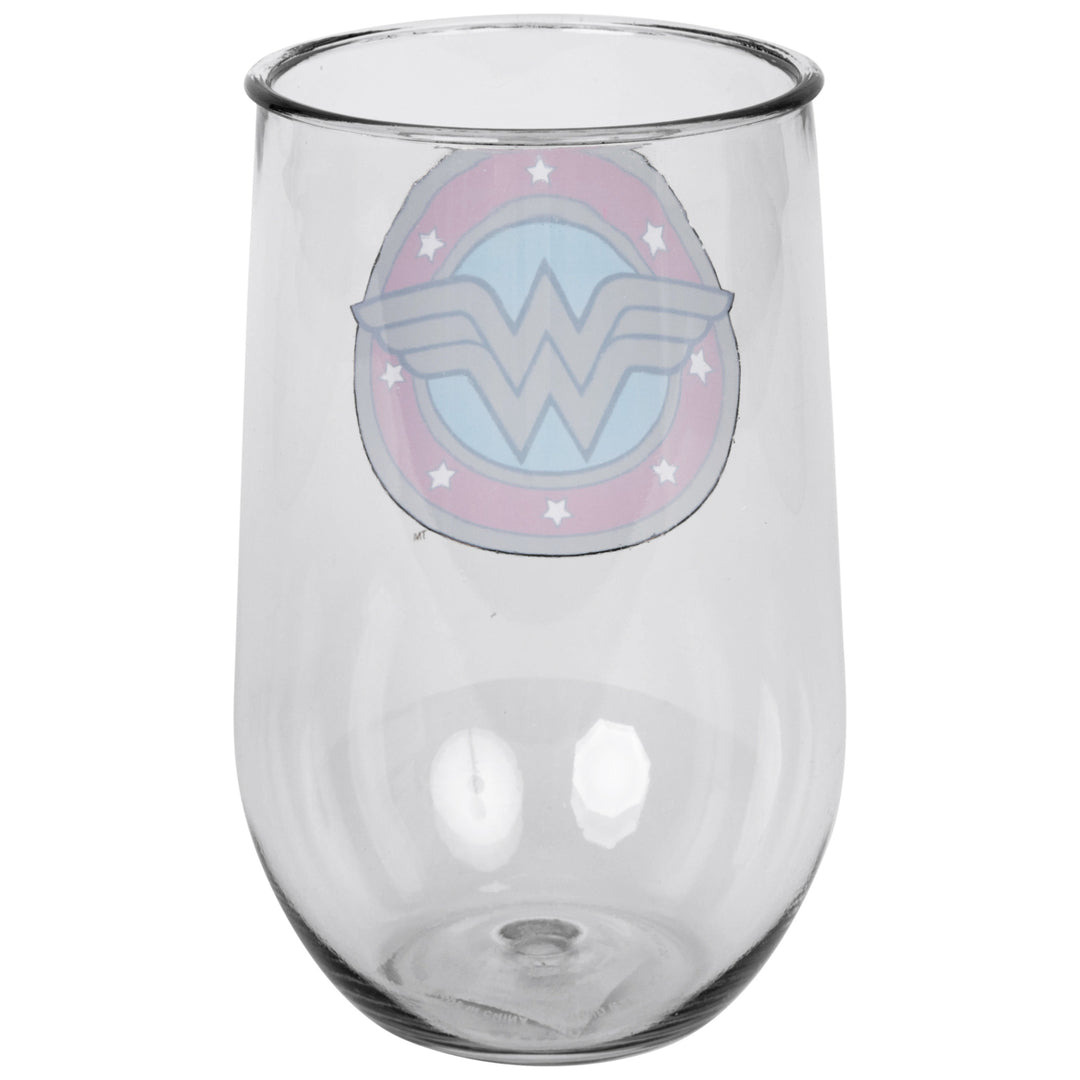 Wonder Woman Symbol Acrylic Wine Cup Image 2