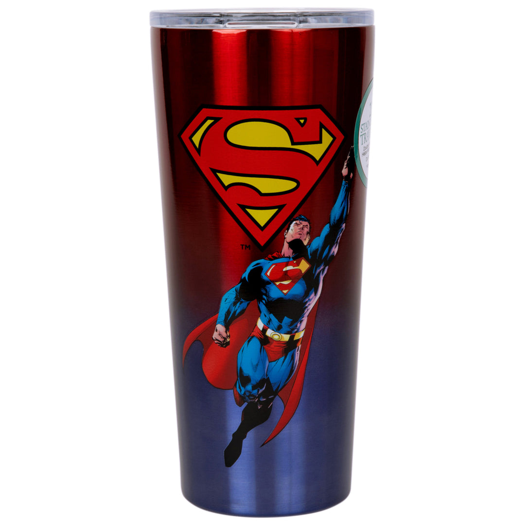 Superman Comic Art Stainless Steel Travel Mug Image 1