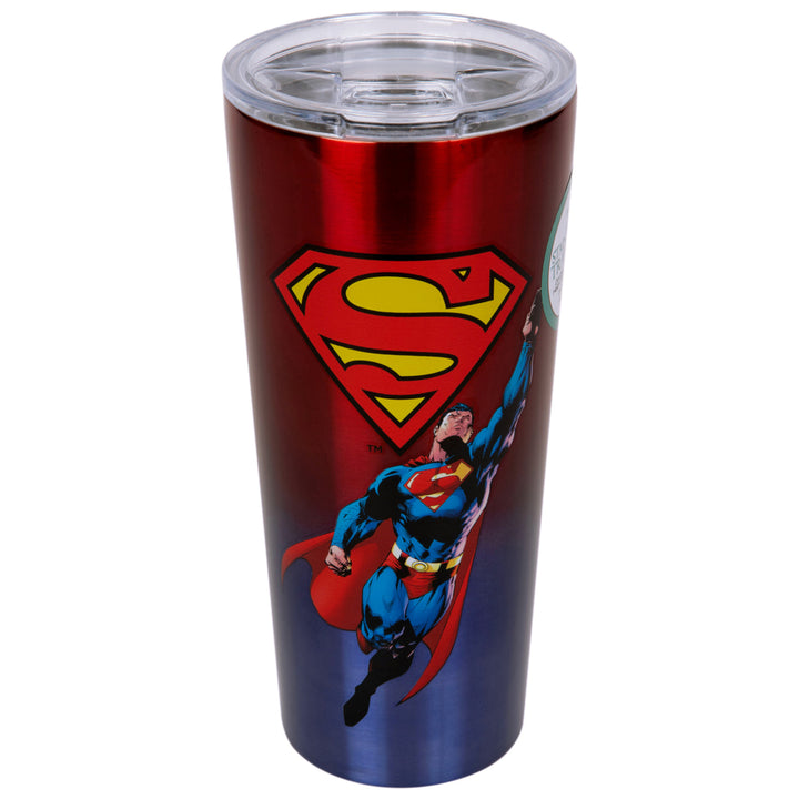 Superman Comic Art Stainless Steel Travel Mug Image 3