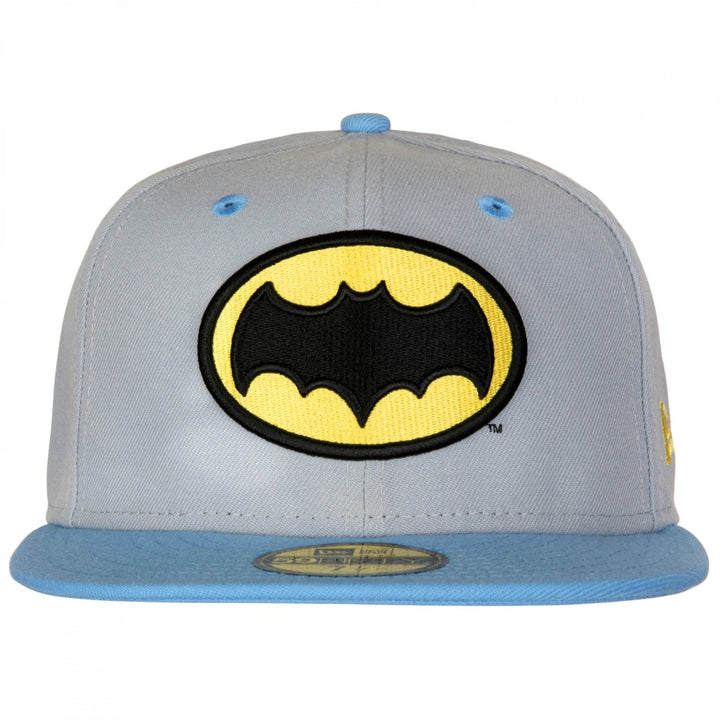 Batman Adam West Logo Era 59Fifty Fitted Flat Bill Hat Image 2