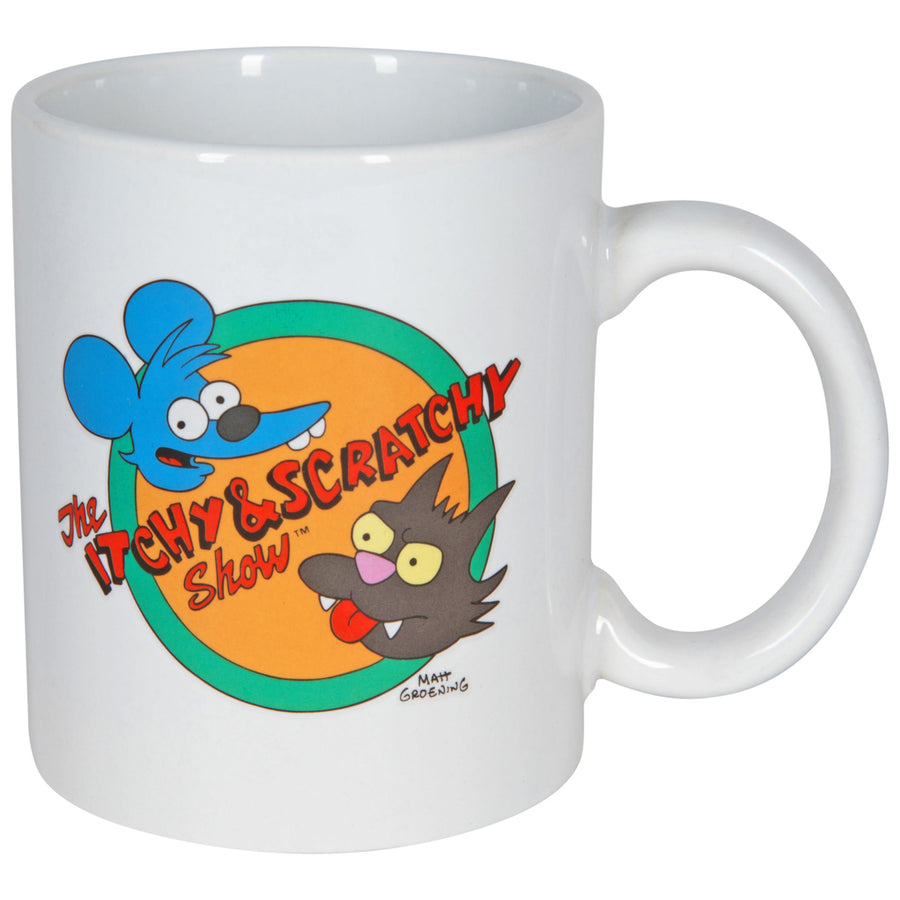 Simpsons Itchy and Scratchy Logo Coffee Mug Image 1