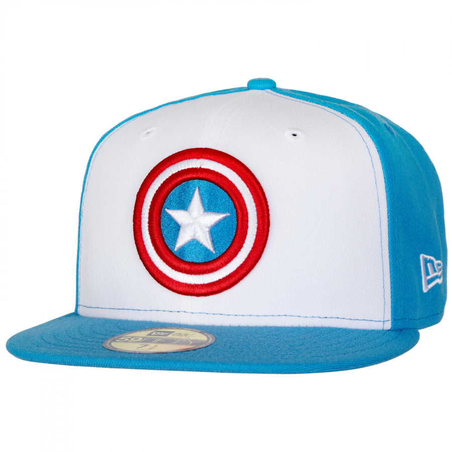 Captain America Red White and Blue Colorway Era 59Fifty Fitted Hat Image 1