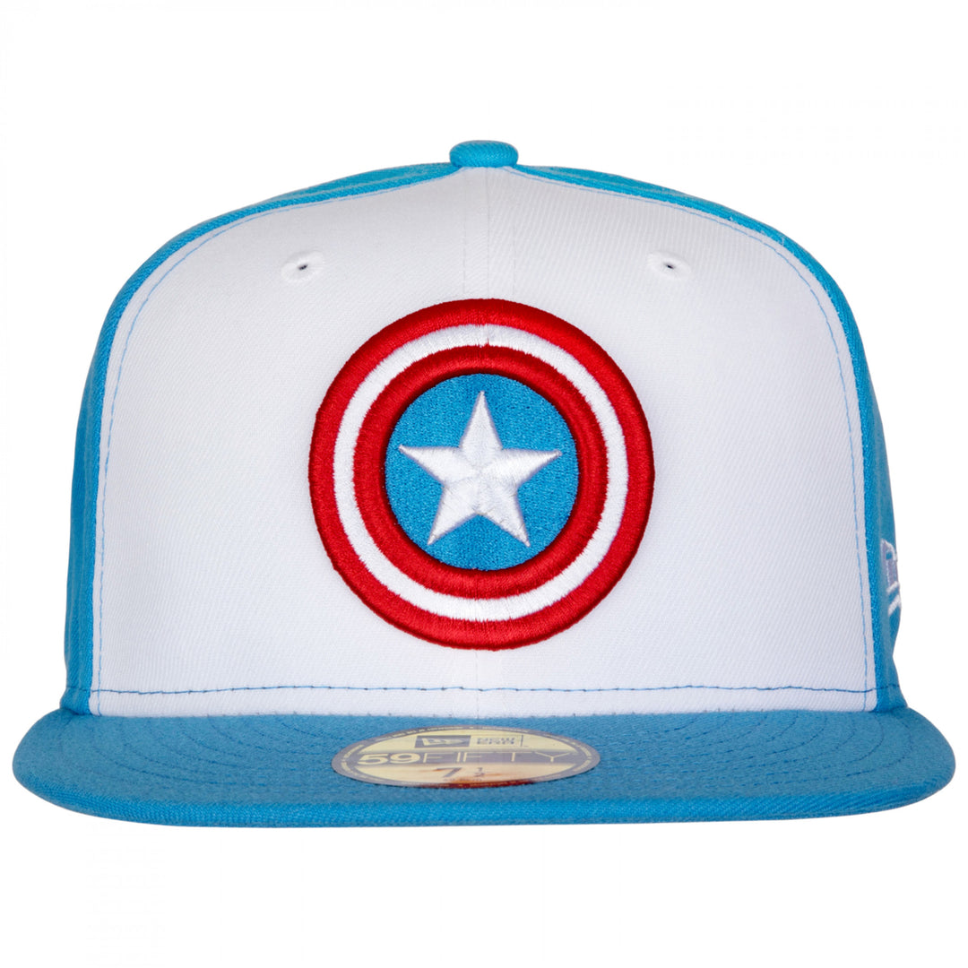 Captain America Red White and Blue Colorway Era 59Fifty Fitted Hat Image 2